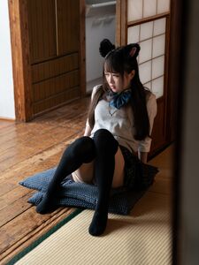 Ria Kurumi - Cat ear schoolgirl masturbation - Cospuri 0301