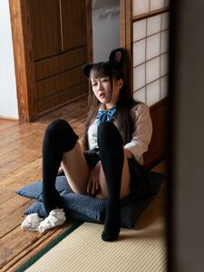 Ria Kurumi - Cat ear schoolgirl masturbation - Cospuri 0301