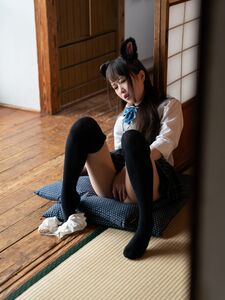 Ria Kurumi - Cat ear schoolgirl masturbation - Cospuri 0301